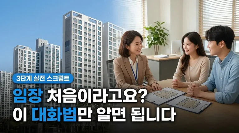 아파트 임장 처음이라면 부동산 사장님 대화법부터 (3단계 실전 스크립트)