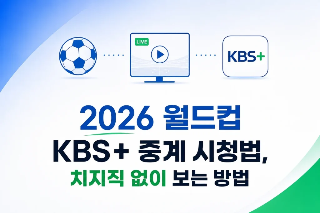 2026 월드컵 KBS플러스 중계 끊김 없이 시청하는 방법 안내