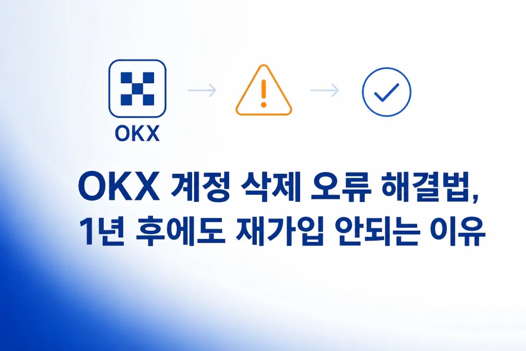 OKX 계정 삭제 오류 해결 방법 재가입 불가 원인 안내