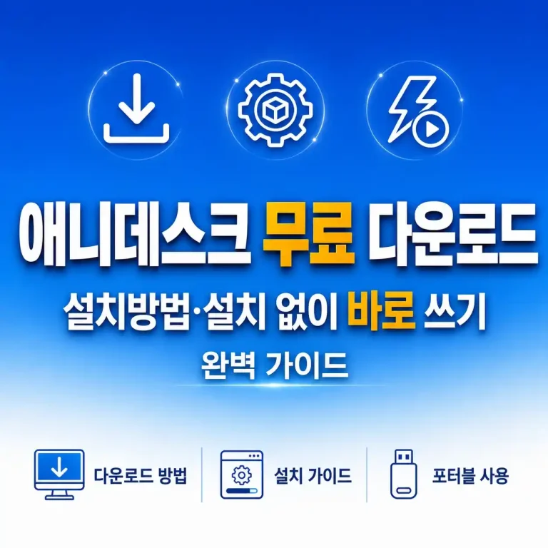 애니데스크 무료 다운로드 설치방법, 설치 없이 바로 쓰는 법까지