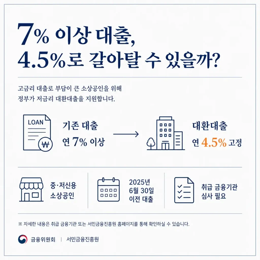 7% 이상 대출, 4.5%로 갈아 탈 수 있을까?
