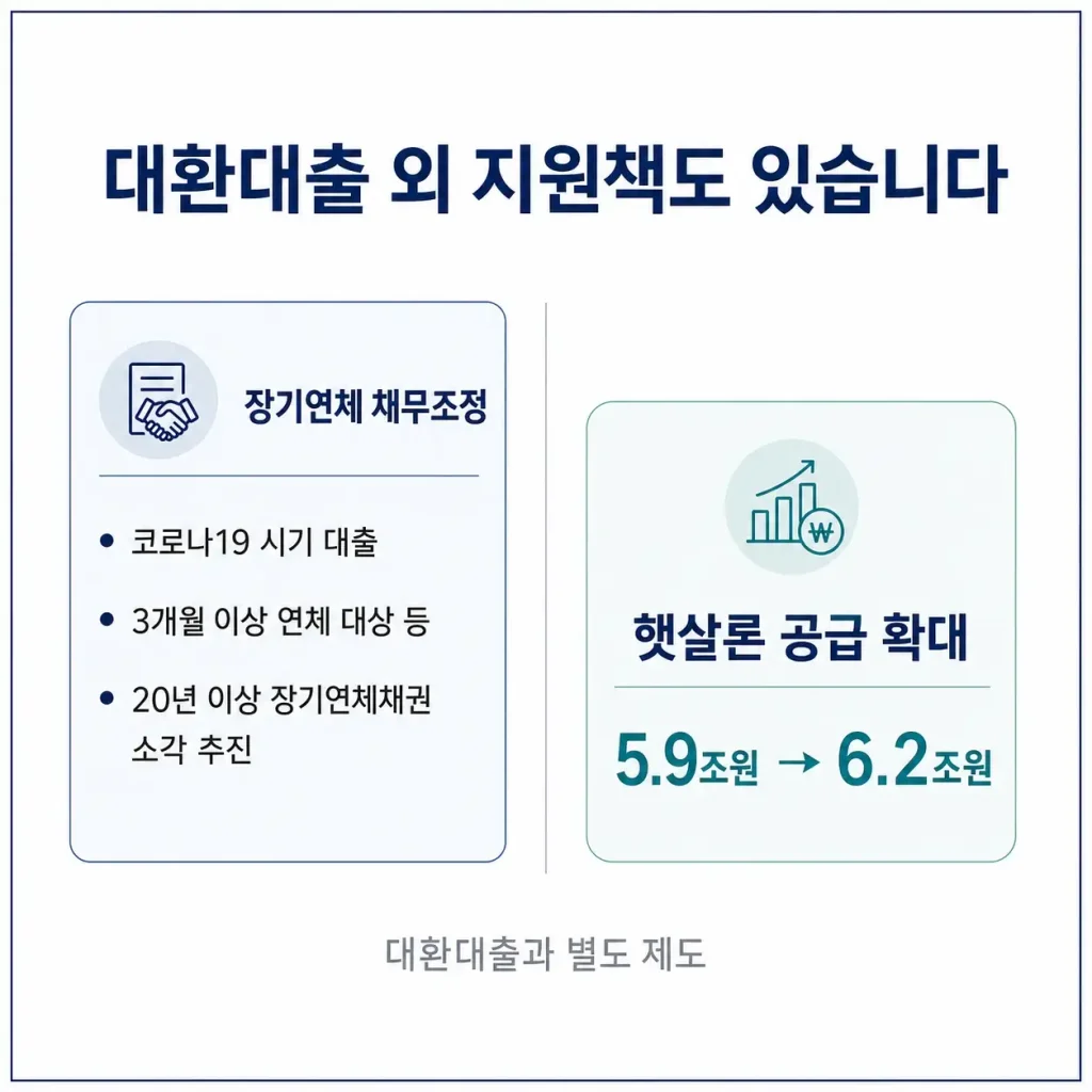 대환대출 외 지원책도 있습니다.