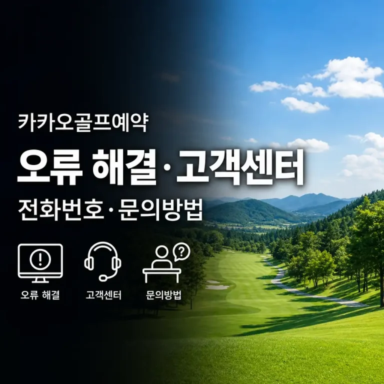 카카오골프예약 오류 해결 안 될 때? 고객센터 전화번호와 문의방법